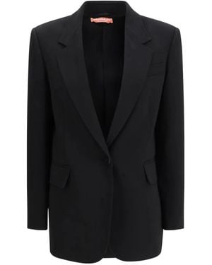Max Mara Single-Breasted Peak-Lapel Blazer - Black