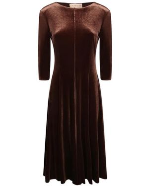 Brown Velvet Skater Dresses for Women - Up to 70% off