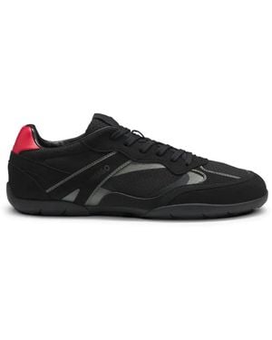 HUGO Mesh-Panelled Trainers - Black