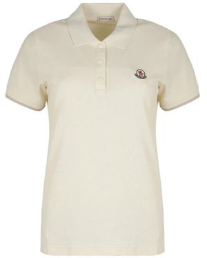 Moncler Cotton Polo Top - White