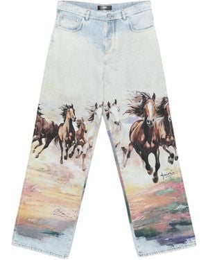 Amiri Horses Baggy Jean - White