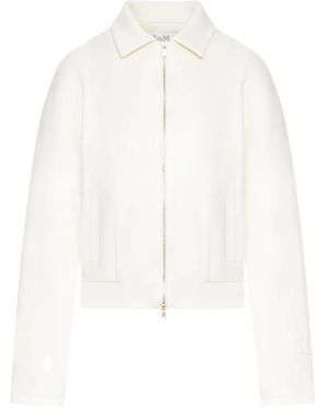 Max Mara Giacca Con Zip - Bianco