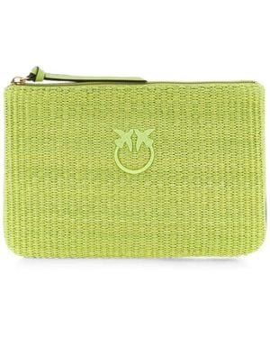 Pinko Love Birds Clutch Bag - Green
