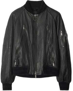 Burberry Leather Jacket - Black