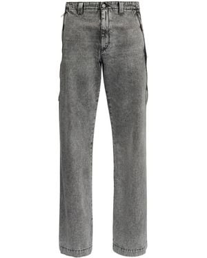 MM6 by Maison Margiela Straight Mid-Rise Jeans - Grey