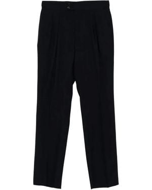 Paul Smith Pleated Wool Pants - Blue