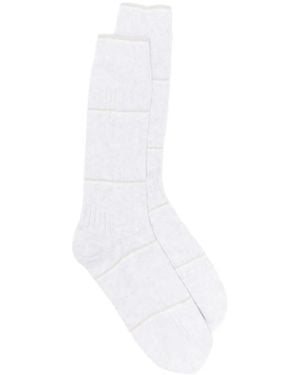Eleventy Calzini A Righe - Bianco