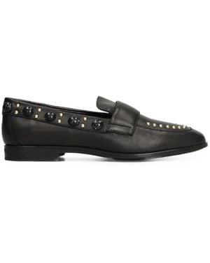 Pedro Miralles Sion Stud-Embellished Leather Loafers - Black