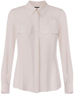 Elisabetta Franchi Chemise À Poche Brodées - Rose