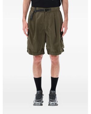 and wander Carabiner-Detail Cargo Shorts - Green