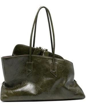The Attico Medium La Passeggiata Tote Shoulder Bag - Green