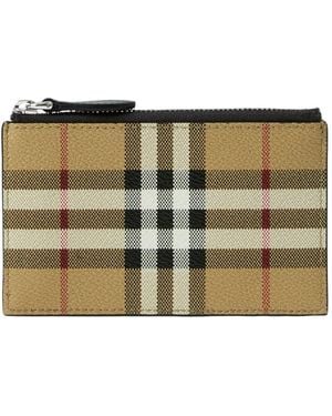 Burberry Portacarte A Quadri - Neutro