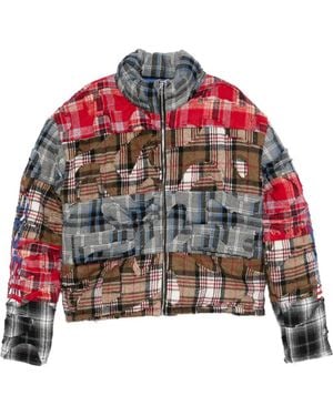 Who Decides War Ruin Patchwork-Design Jacket - Red