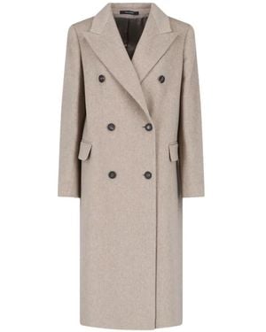 Tagliatore Jole Double-Breasted Coat - Natural