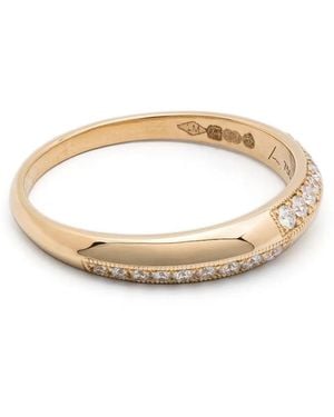 Lizzie Mandler Kleiner 18Kt Crescent Gelbgoldring - Weiß