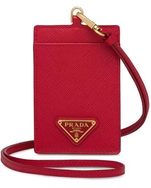 Prada Portacarte Con Laccio - Rosso