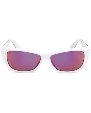 adidas Logo-Print Cat-Eye Sunglasses - Purple