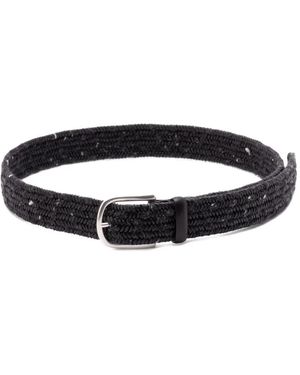 Orciani Braided leather belt - Negro