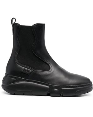 Agl Attilio Giusti Leombruni Botas Patty con paneles laterales elásticos - Negro