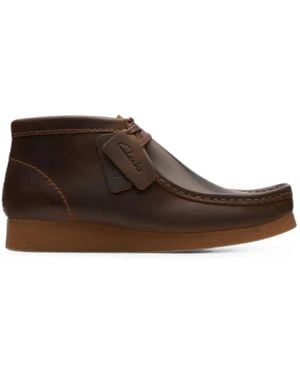 Clarks Wallabee Evo Bt Leather Desert Boots - Brown