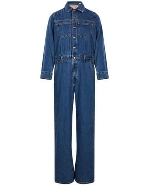 Levi's Heritage Button-Up Denim Jumpsuit - Blue