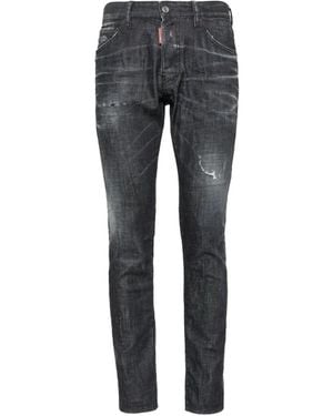DSquared² Cool Guy Whiskered-Design Jeans - Grey