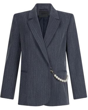 Liu Jo Blazer Verfraaid Met Parels En Krijtstreep - Blauw