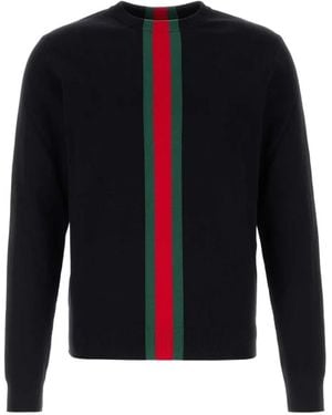 Gucci Web-Stripe Jumper - Blue