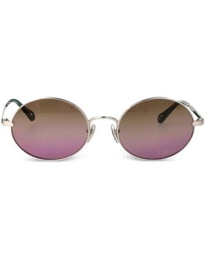 Chloé Round-Frame Sunglasses - Metallic