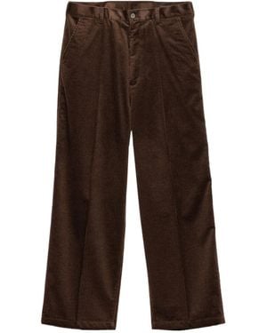 Prada Cashmere And Cotton Corduroy Pants - Brown