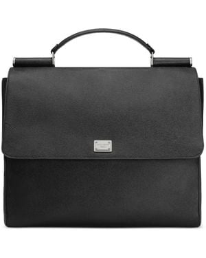 Dolce & Gabbana Sicily Leather Shoulder Bag - Black