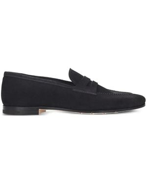 Premiata Suede Panelled Loafers - Blue