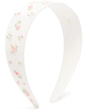 ShuShu/Tong Haarband Met Keramische Roos - Wit