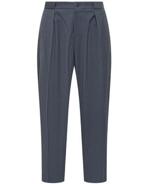 BOSS Pleated Trousers - Blue