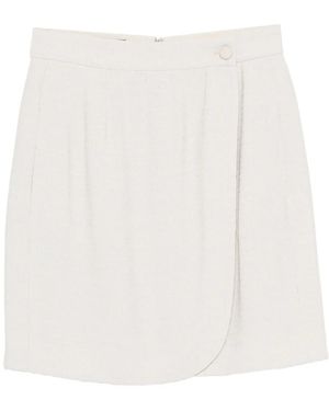 Emporio Armani Wrap Mini Skirt - White