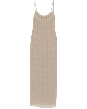Patrizia Pepe Stud-Embellished Dress - Natural