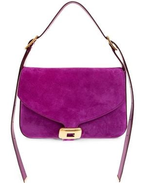 Balenciaga Bolso De Hombro Clicca Mediano - Morado