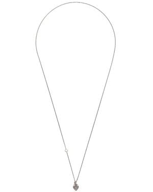 Werkstatt:münchen Collana Thank You Con Pendente - Bianco