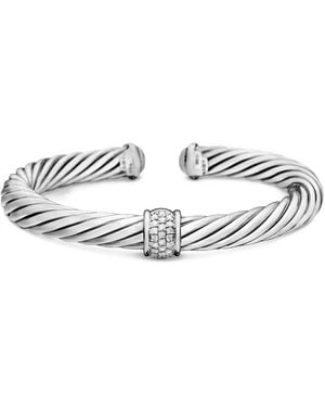 David Yurman Classic Cable Station ブレスレット 7mm スターリングシルバー - マルチカラー