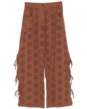 MC2 Saint Barth Kibi Sangallo Side-Tie Trousers - Brown