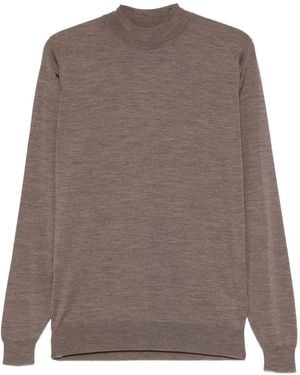 John Smedley ハイネック セーター - ブラウン