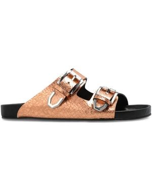 IRO Leather Slides - Brown