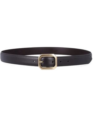 Mancini 1979 Geometric-Buckle Leather Belt - White