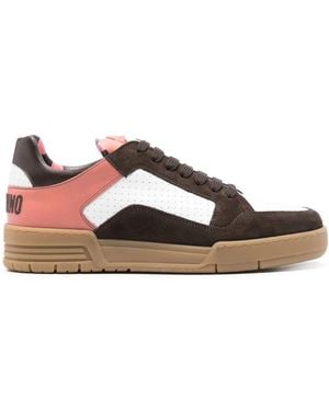 Moschino Sneakers Mit Kontrasteinsatz - Braun
