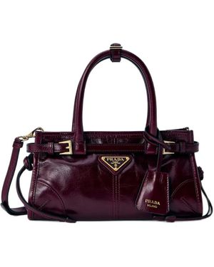 Prada Bonnie Leather Mini-Bag - Purple