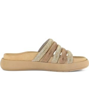 Gabor Rhinesotne-Embellished Sandals - White