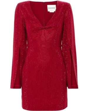 Roland Mouret Rhinestone-Embellished Mini Dress - Red