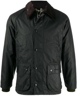 Barbour Cotton Bedale Jacket With Corduroy Collar - Black