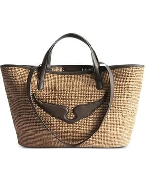 Zadig & Voltaire Wings Woven Tote Bag - Brown