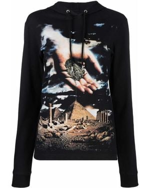 Rabanne X Kimura Tsunehisa Graphic-Print Hoodie - Black
